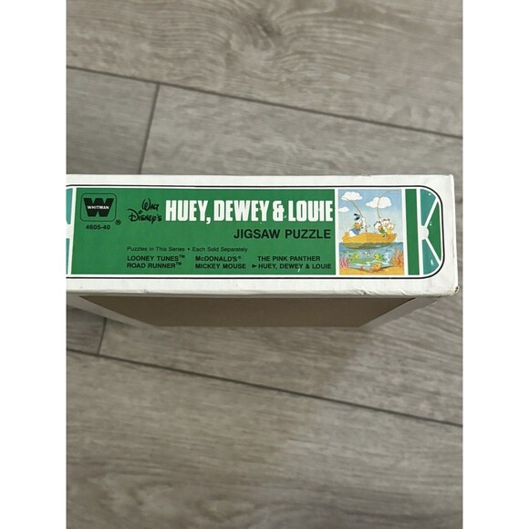 Vintage Walt Disney Huey Dewey & Louie Jigsaw Puzzle Whitman Donald Duck Fishing - Picture 2 of 5